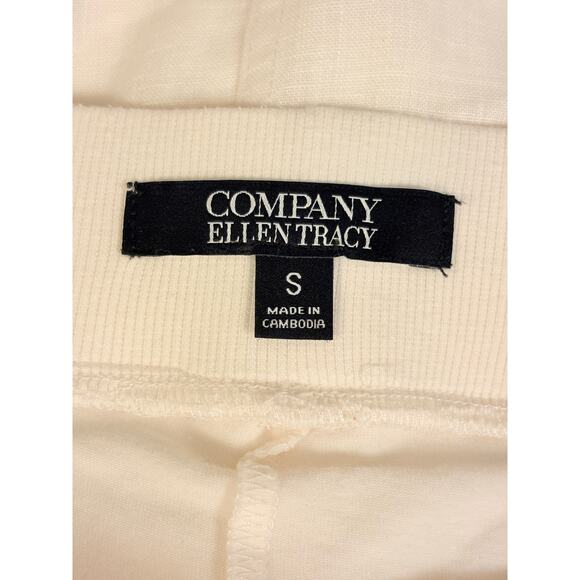 NWT ELLEN TRACY Skort Skirt White 100% Linen Elastic Waist Resort Golf | SMALL - Picture 7 of 7